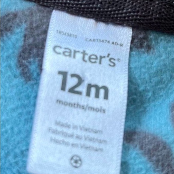 Carter's Blue Fleece Vest with Animal Print - Picture 2 of 3